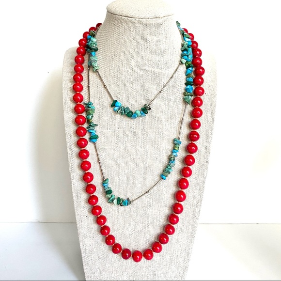 Coral Turquoise Southwestern Style Jewelry 12 pieces Vintage and Contemporary - Picture 3 of 15